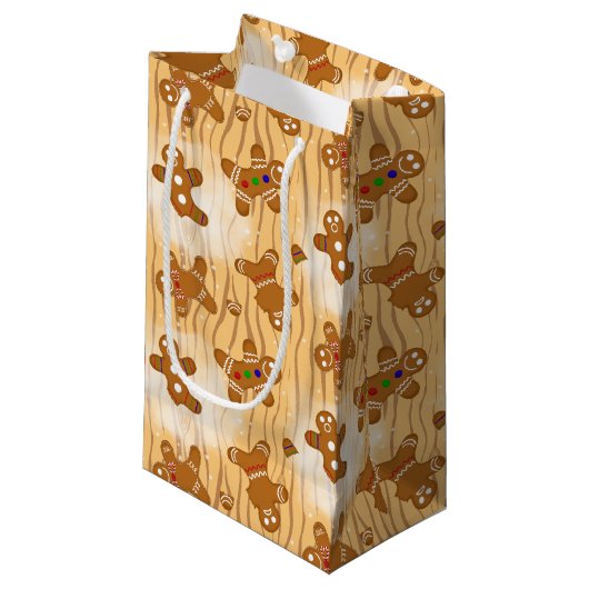 Gingerbread Men Medley Dusted Kleine Geschenktüte (Vorderseite Schrägansicht)