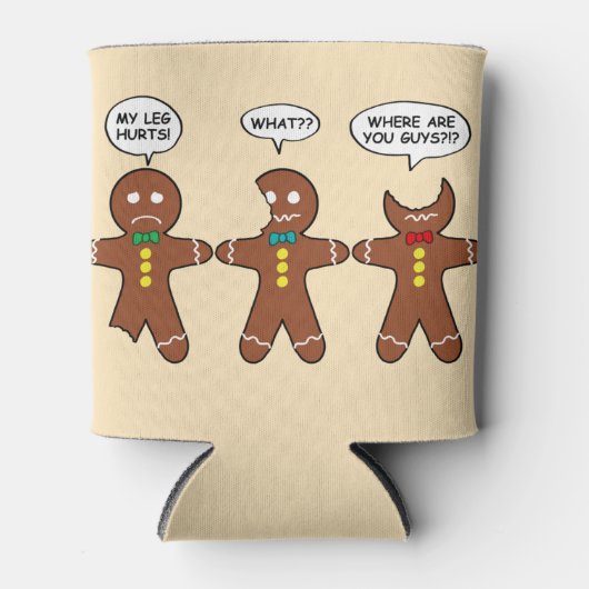 Gingerbread Men My Leg Hurts Holiday Dosenkühler (Vorderseite)