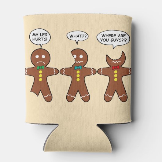 Gingerbread Men My Leg Hurts Holiday Dosenkühler (Rückseite)