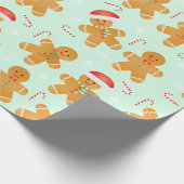 Gingerbread Men Pattern Geschenkpapier (Ecke)