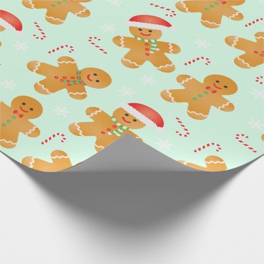 Gingerbread Men Pattern Geschenkpapier (Ecke)