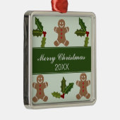 Gingerbread Men und Holly Weihnachten Ornament Aus Metall (Rechts)