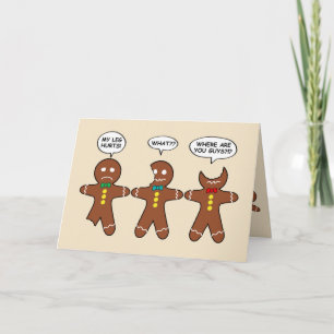Gingerbread Men WAS FÜR EIN JAHR Feiertagskarte