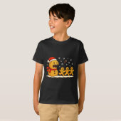 Gingerbread Monster Chase Funny Christmas Cookie X T-Shirt (Vorne ganz)