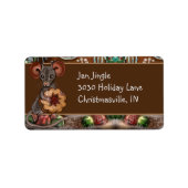 Gingerbread Mouse Weihnachten Adressaufkleber (Vorne)