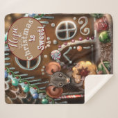 Gingerbread Mouse Weihnachten Sherpadecke (Vorderseite (Horizontal))