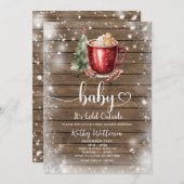 Gingerbread Mug Christmas Baby Shower Invitation Einladung (Vorne/Hinten)