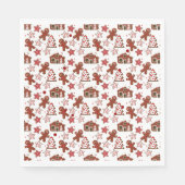 Gingerbread Muster Std Napkins Serviette (Vorderseite)