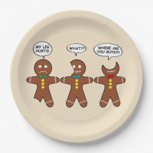 Gingerbread My Leg Hurts Spaß Pappteller