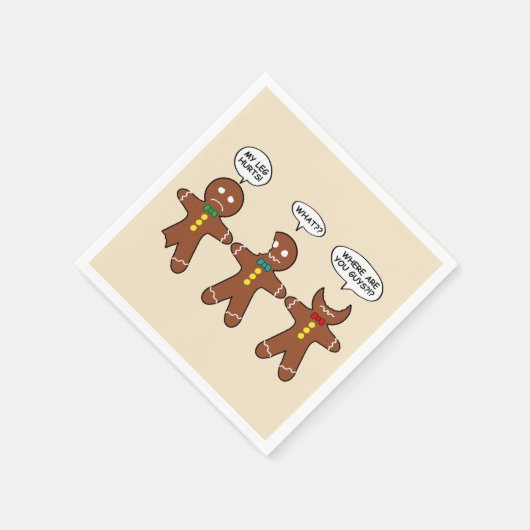 Gingerbread My Leg Hurts Spaß Serviette (Ecke)