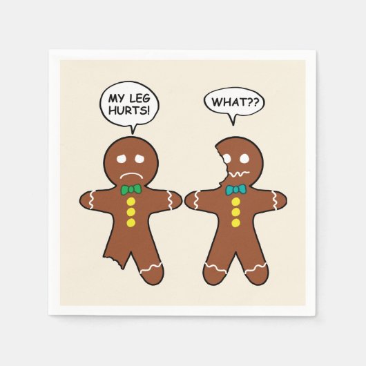 Gingerbread My Leg schmerzt, was Napkins Weihnacht Serviette (Vorderseite)