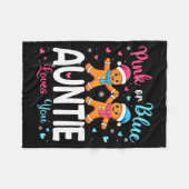 Gingerbread Nk Or Blue Auntie Loves You Christmas Fleecedecke (Vorderseite (Horizontal))