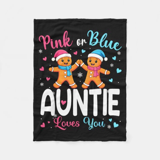 Gingerbread Nk Or Blue Auntie Loves You Christmas  Fleecedecke (Vorderseite)