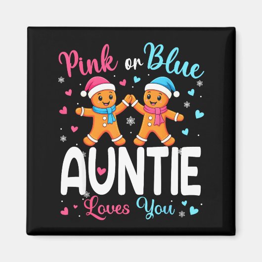 Gingerbread Nk Or Blue Auntie Loves You Christmas Magnet (Vorne)