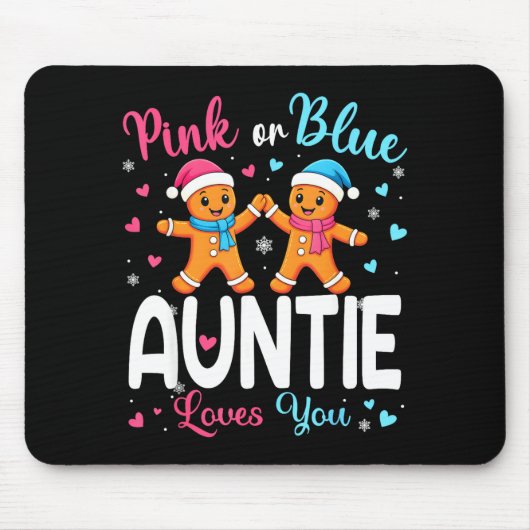 Gingerbread Nk Or Blue Auntie Loves You Christmas Mousepad (Vorne)