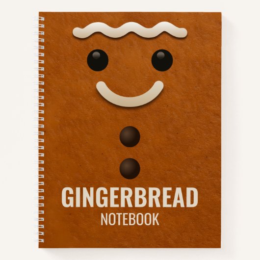 Gingerbread Notebook – College Ruled Paper Notizblock (Vorderseite)