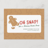 Gingerbread "Oh Snap!" Weihnachtsplätzchen-Tausch Postkarte (Vorderseite)