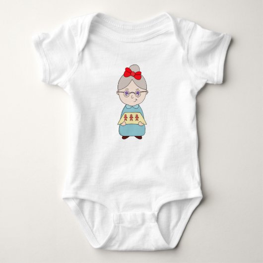 Gingerbread Oma Baby Strampler (Vorderseite)