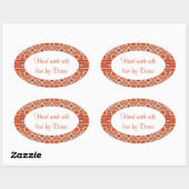 GINGERBREAD Oval "Hand Made Stickers" Ovaler Aufkleber (Blatt)
