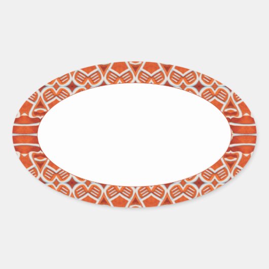 GINGERBREAD Oval Matte Stickers (Vorderseite)