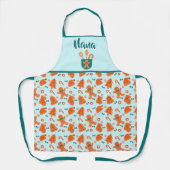Gingerbread Pattern Grandma Gift Turquoise Schürze (Vorderseite)