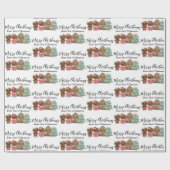Gingerbread People Frohe Weihnachten Individuelle Geschenkpapier (Flach)