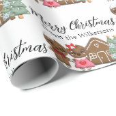 Gingerbread People Frohe Weihnachten Individuelle Geschenkpapier (Rolleneckpunkt)