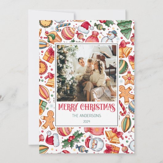 Gingerbread Personalisiert Frohe Weihnachten Foto (Vorderseite)