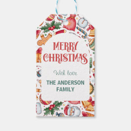 Gingerbread Personalisiert Frohe Weihnachten Geschenkanhänger