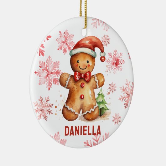 Gingerbread Personalisiertes Baum Ornament (Rechts)