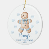 Gingerbread Personalized Baby's First Christmas Keramik Ornament (Links)