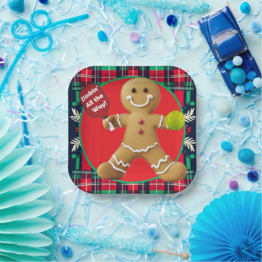 Gingerbread Pickleball Party Pappteller (Party)
