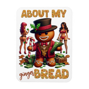 Gingerbread Pimp Funny Urban Weihnachten Magnet