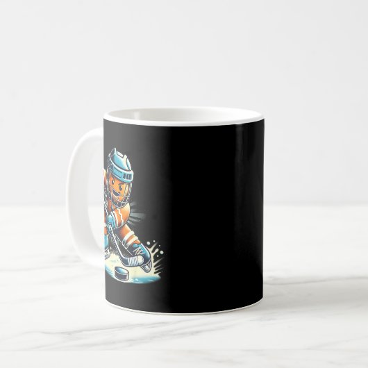 Gingerbread Playing Ice Hockey Lovers Boys Girls C Kaffeetasse (Vorderseite Links)