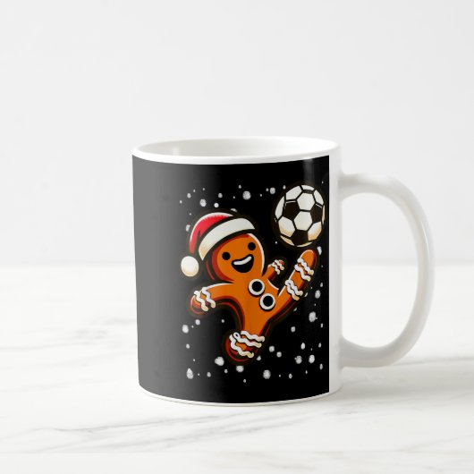 Gingerbread Plays Soccer Bicycle Kick, Cookie Chri Kaffeetasse (Rechts)