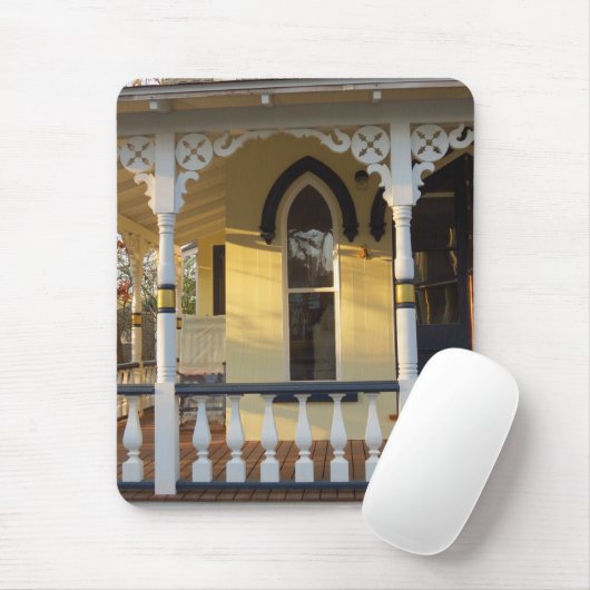 Gingerbread Porch Glow - Martha's Vineyard Mousepad (Mit Mouse)