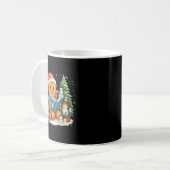Gingerbread Reading Book Lovers Christmas Bookworm Kaffeetasse (Vorderseite Links)