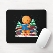 Gingerbread Reading Books Librarians Merry Christm Mousepad (Mit Mouse)
