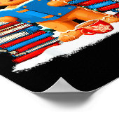 Gingerbread Reading Books Librarians Merry Christm Poster (Ecke)