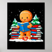 Gingerbread Reading Books Librarians Merry Christm Poster (Vorne)