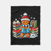 Gingerbread Reading Teacher Bookish Library Kids U Fleecedecke (Vorderseite)