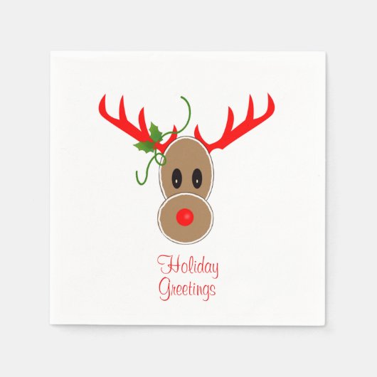 Gingerbread Reindeer Napkins Serviette (Vorderseite)