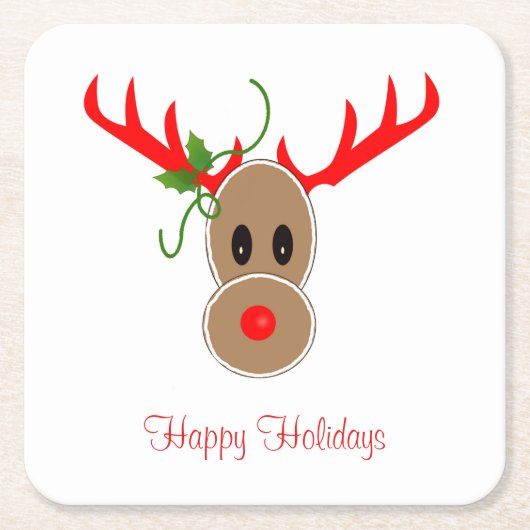 Gingerbread Reindeer Untersetzer (Vorderseite)