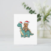 Gingerbread Riad A Dinosaurier Weihnachten Einladungspostkarte (Stehend Vorderseite)