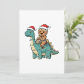 Gingerbread Riad A Dinosaurier Weihnachten Save The Date (Stehend Vorderseite)