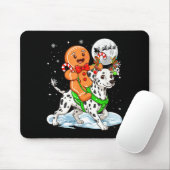Gingerbread Ridding Dalmatian Reindeer Christmas B Mousepad (Mit Mouse)