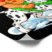 Gingerbread Ridding Dalmatian Reindeer Christmas B Poster (Ecke)