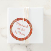 GINGERBREAD-Runde "Handmade"-Tags Geschenkanhänger (Beispiel)