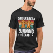 Gingerbread Running Team Candy Cane Cookie Gingerb T-Shirt (Vorderseite)