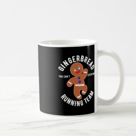 Gingerbread Running Team Fun Gingerbrot Weihnachte Kaffeetasse (Rechts)